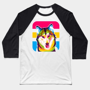 Siberian Husky Baseball T-Shirt